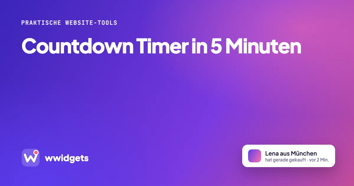 Countdown Timer in 5 Minuten