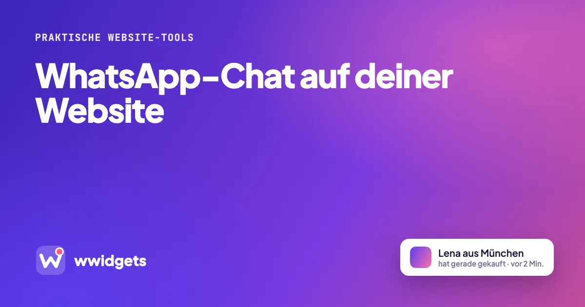 WhatsApp-Chat auf deiner Website