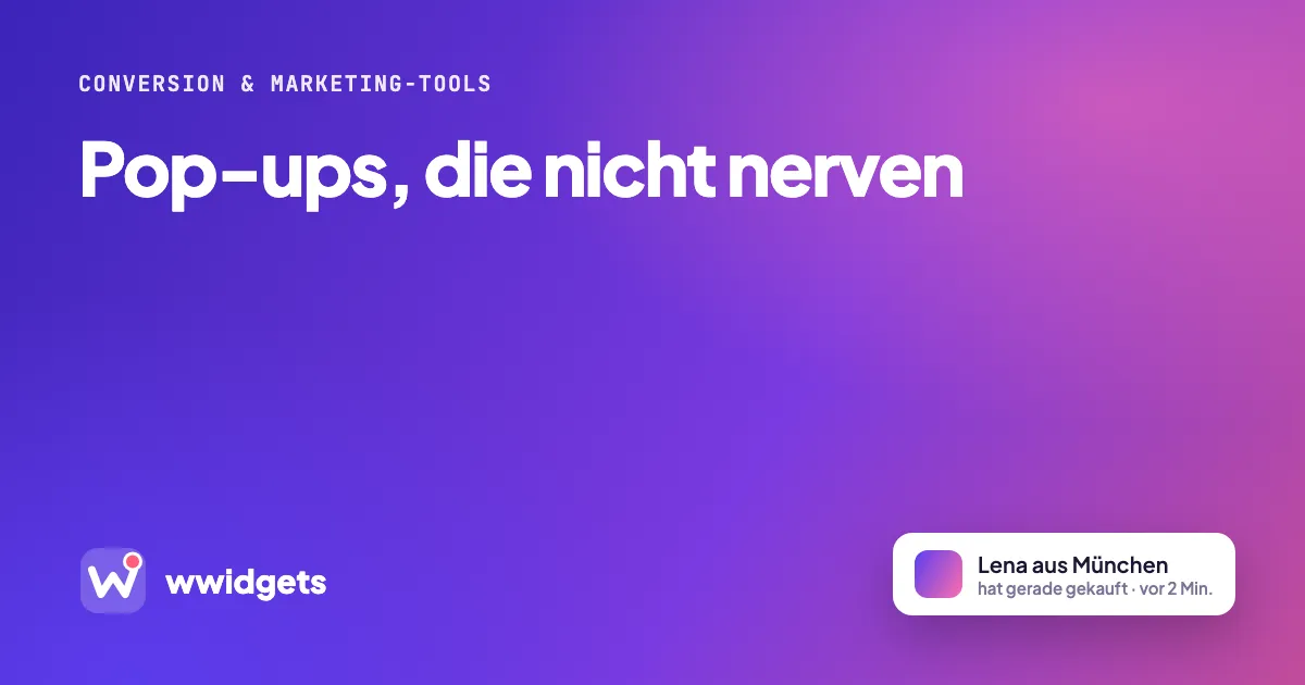 Pop-ups, die nicht nerven