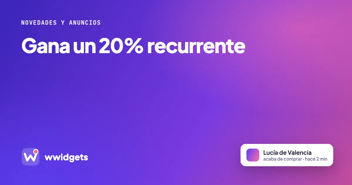 Gana un 20% recurrente