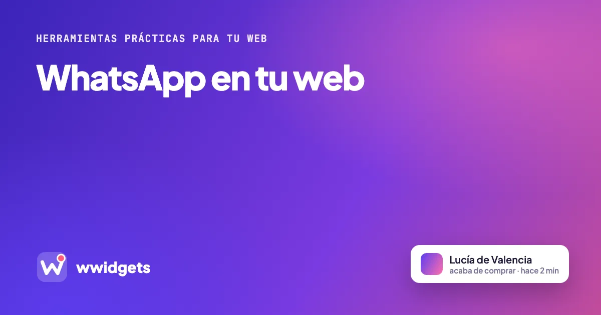 WhatsApp en tu web