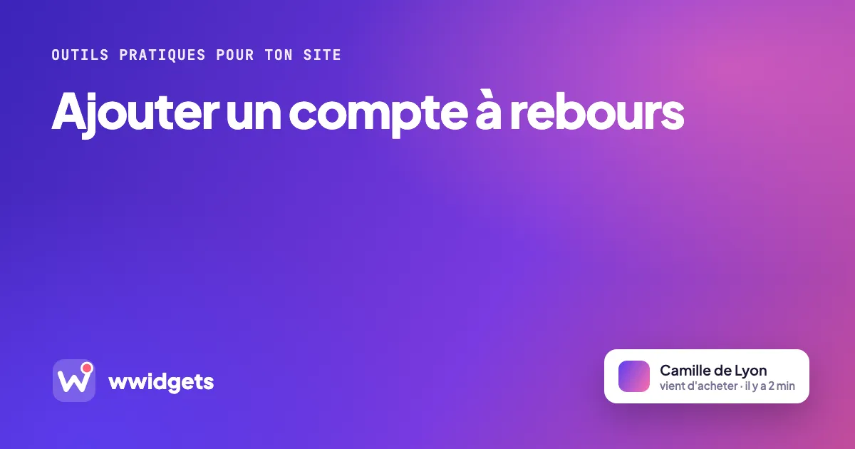 Ajouter un compte à rebours