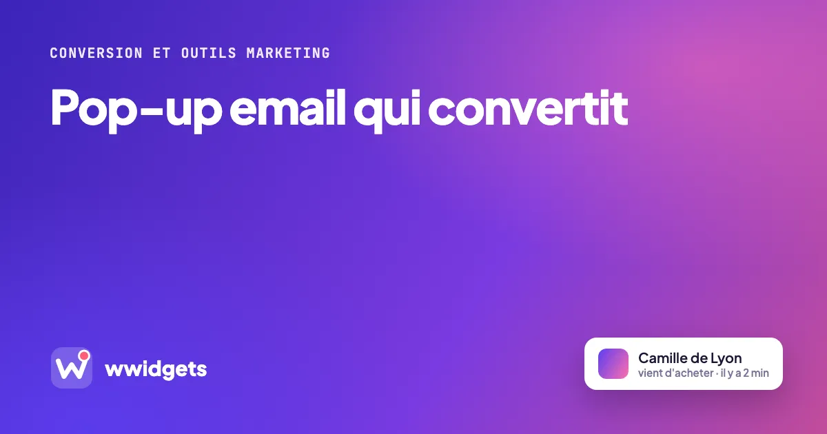 Pop-up email qui convertit
