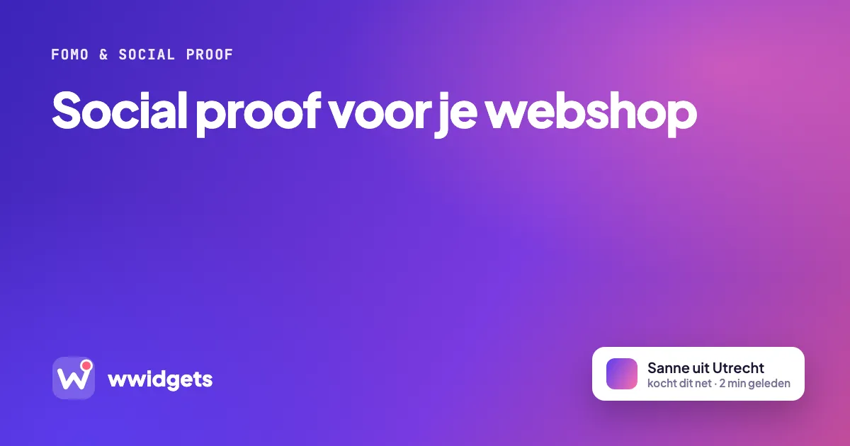 Social proof voor je webshop