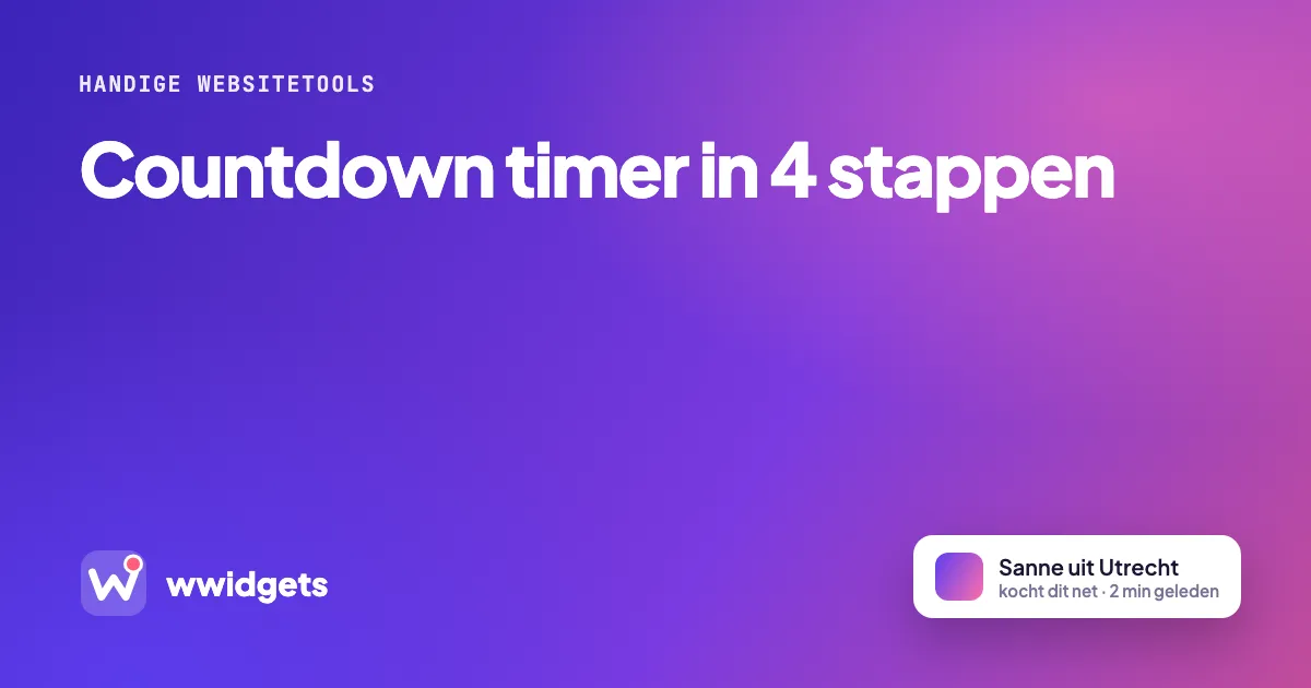 Countdown timer in 4 stappen