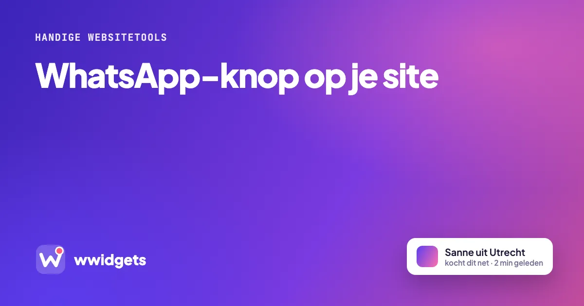 WhatsApp-knop op je site