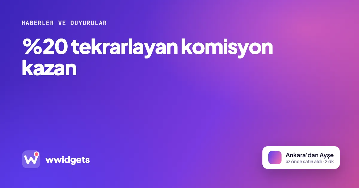 %20 tekrarlayan komisyon kazan